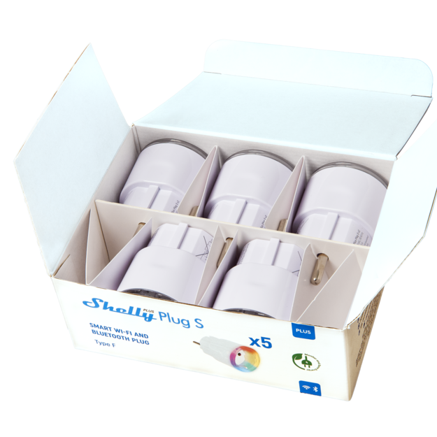 Enchufe Portátil Inteligente Shelly Plug S Plus 12A 2500W WiFi/BT