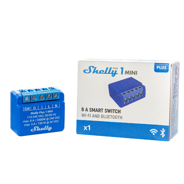 Shelly 1 Actuador de conmutación Wi-Fi 16 A (paquete doble) : :  Bricolaje y herramientas
