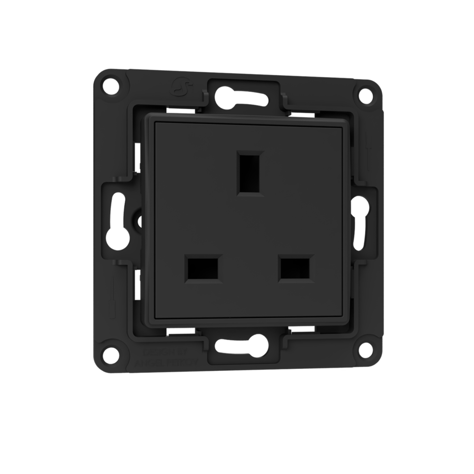 Shelly Wall Socket UK Black