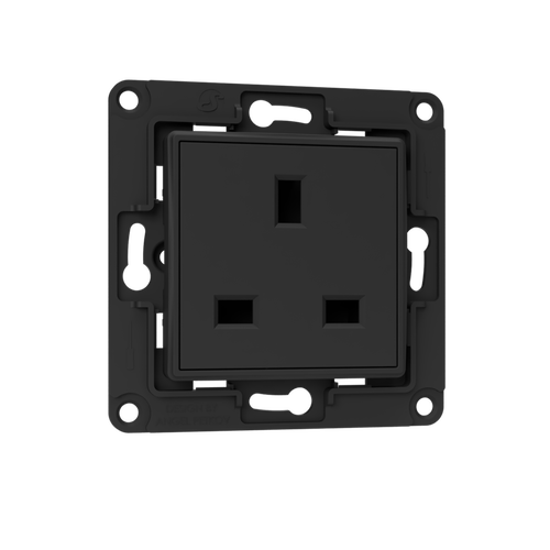 Shelly Wall Socket UK Black