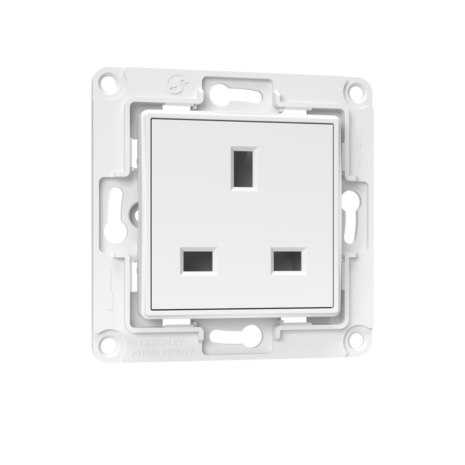 Shelly Wall Socket UK White